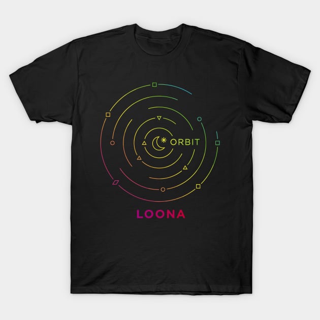 KPOP GIRLGROUP LOONA ORBIT FANDOM LOGO T-Shirt by LySaTee